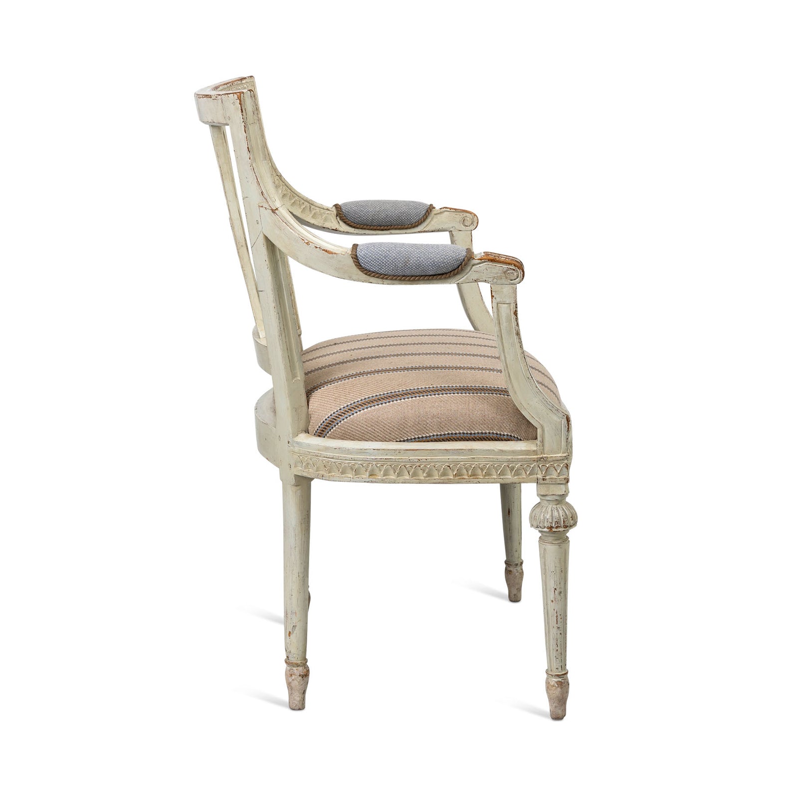 Antique Swedish Gustavian Style Pair of Arm Chairs Eleish Van Breems Home