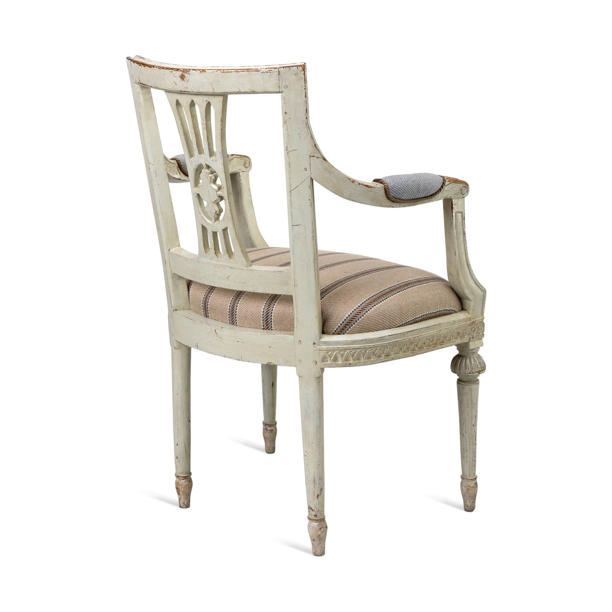 Antique Swedish Gustavian Style Pair of Arm Chairs Eleish Van Breems Home