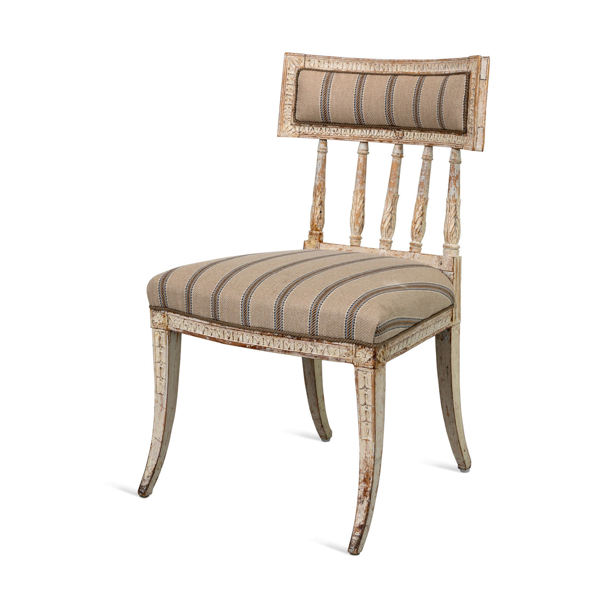 Antique Swedish Gustavian Style Curved Back Chairs Set of Six Eleish Van Breems Home