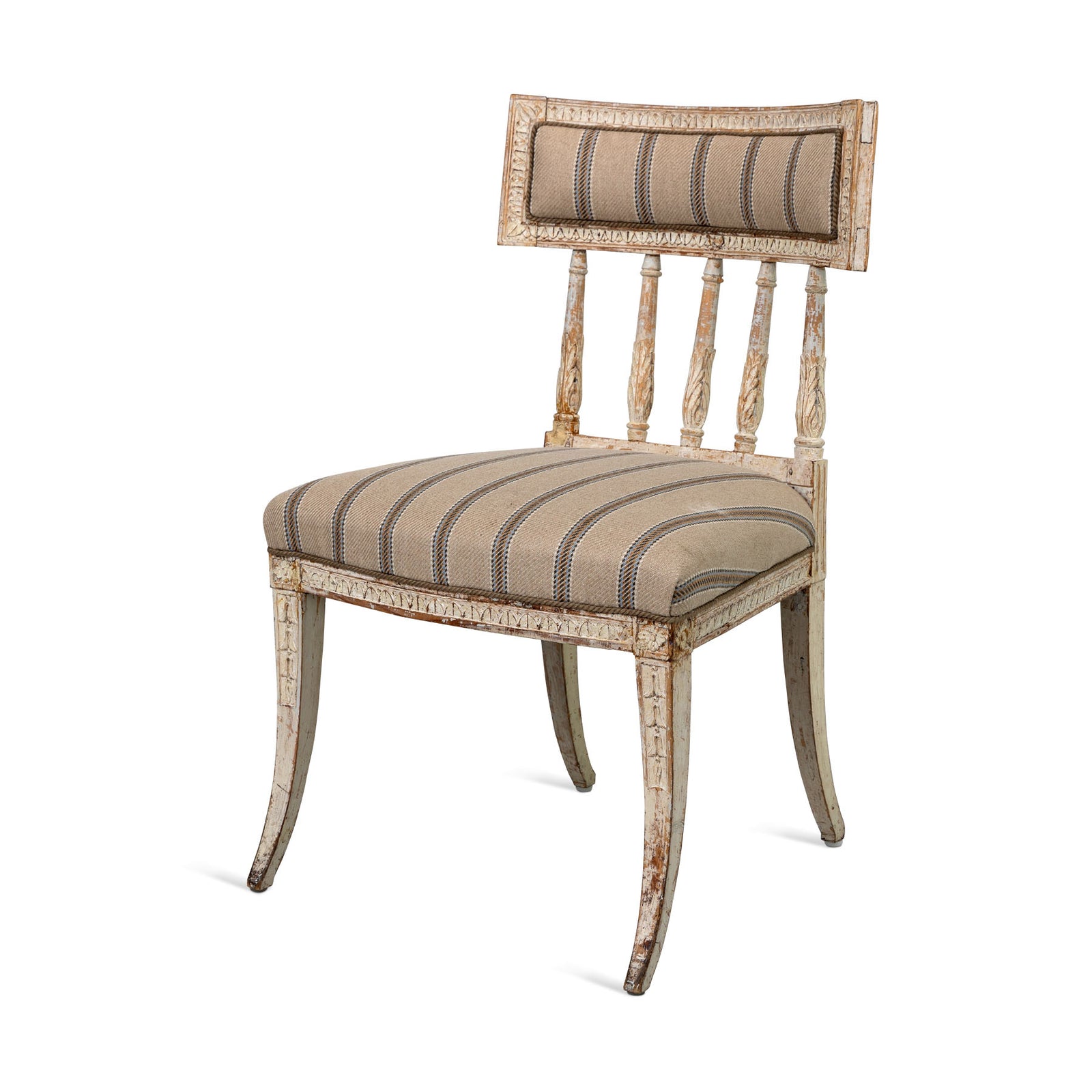 Antique Swedish Gustavian Style Curved Back Chairs Set of Six Eleish Van Breems Home