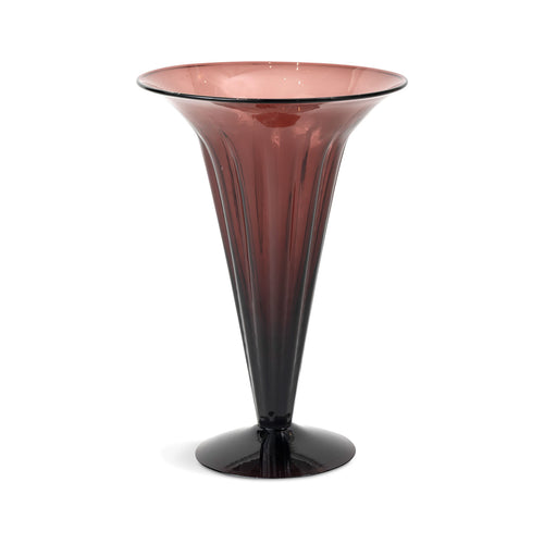 Mid Century Modern Blenko Art Glass Fan Vase