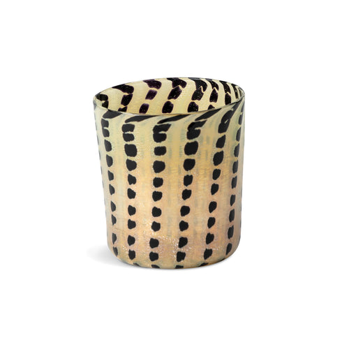 Orsini Elegant Murano Glass Tumbler, Gold & Black