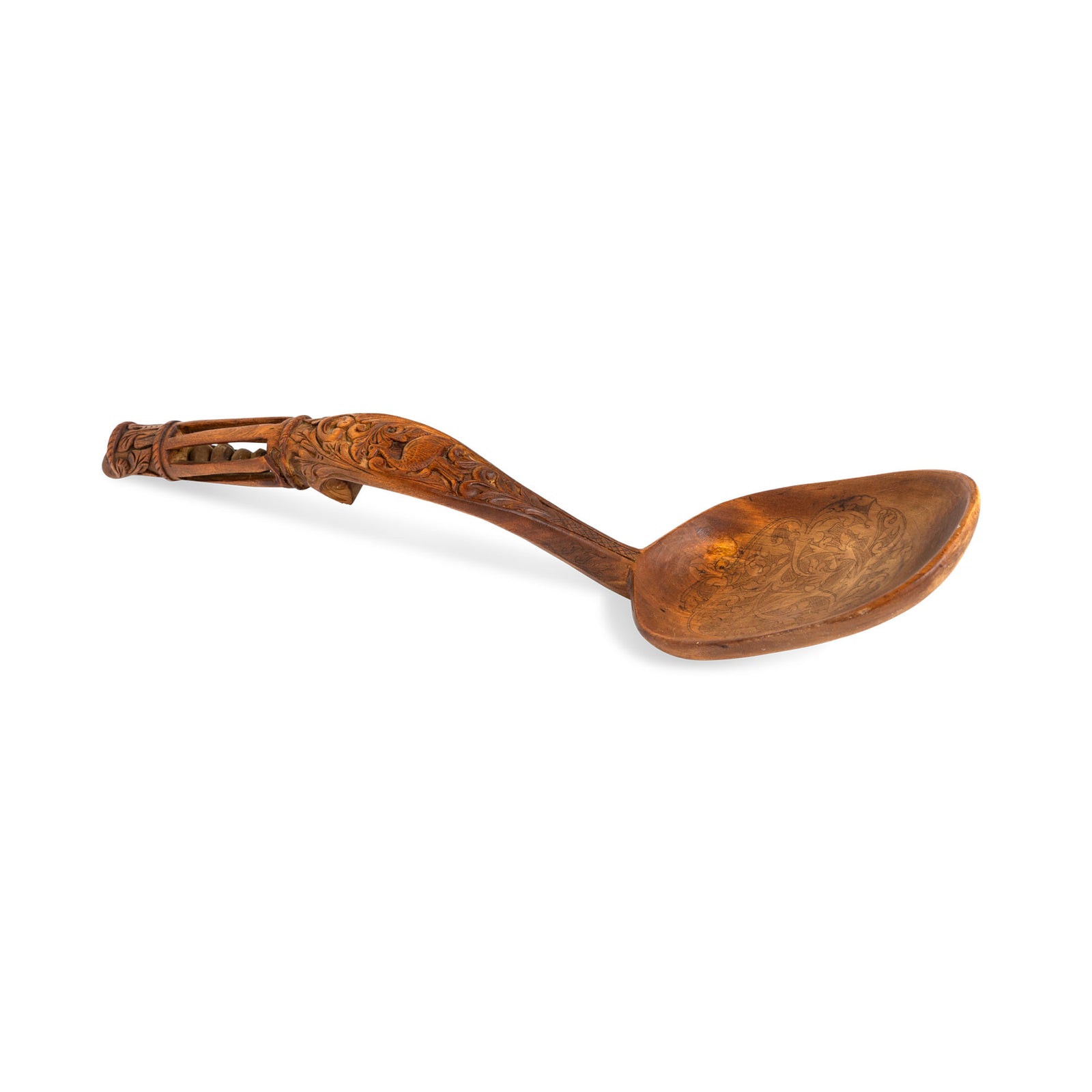 Large Norwegian Antique Carved Wood Spoon Dated 1681 Eleish Van Breems Home
