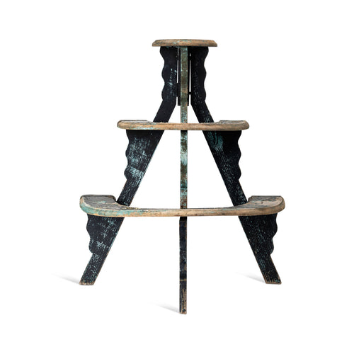 Primitive 3 tier plant stand with original paint.