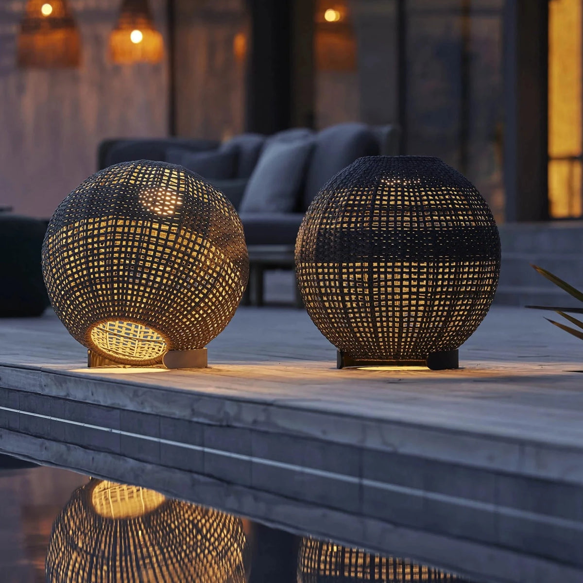 Illusion Lamp, round, Dark grey Eleish Van Breems Home