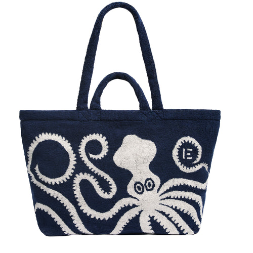 Inoui Editions Maxi Terry Octopus Shopper Bag, Navy