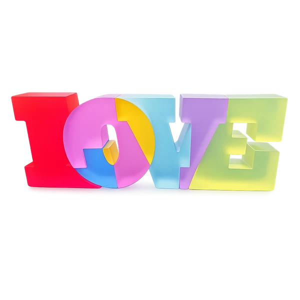 LOVE Translucent 3D Puzzle In partnership with Yoni Alter Eleish Van Breems Home