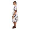 Marimekko Avomeri Poiminto Cotton Dress, Off White, Light Pink & Navy