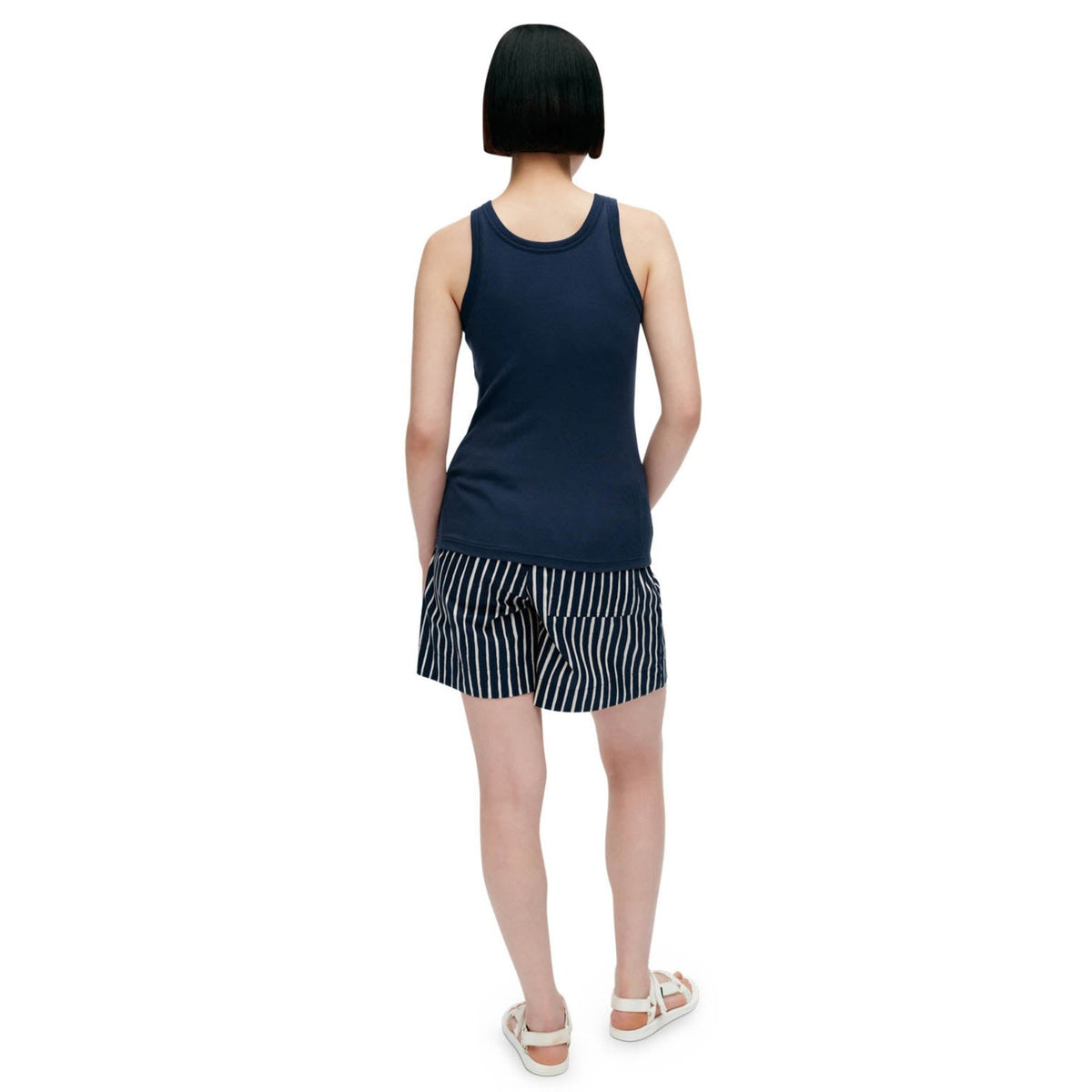 Marimekko Kedol Unikko Tank Top, Dark Navy & White Flower Eleish Van Breems Home