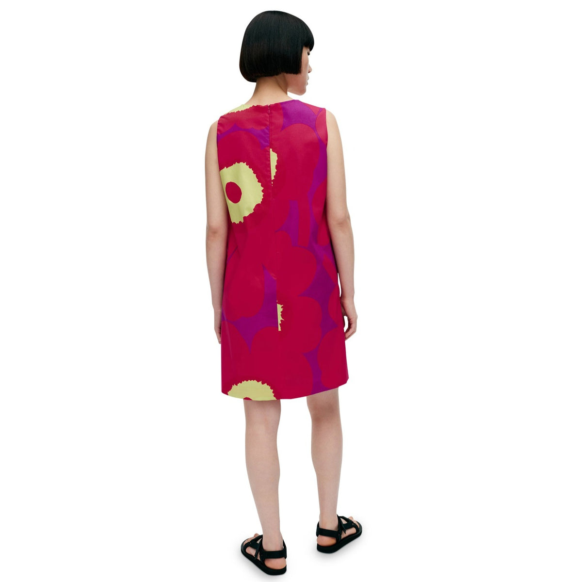 Marimekko Kestit Unikko Sleeveless Dress, Pink & Purple Floral Eleish Van Breems Home