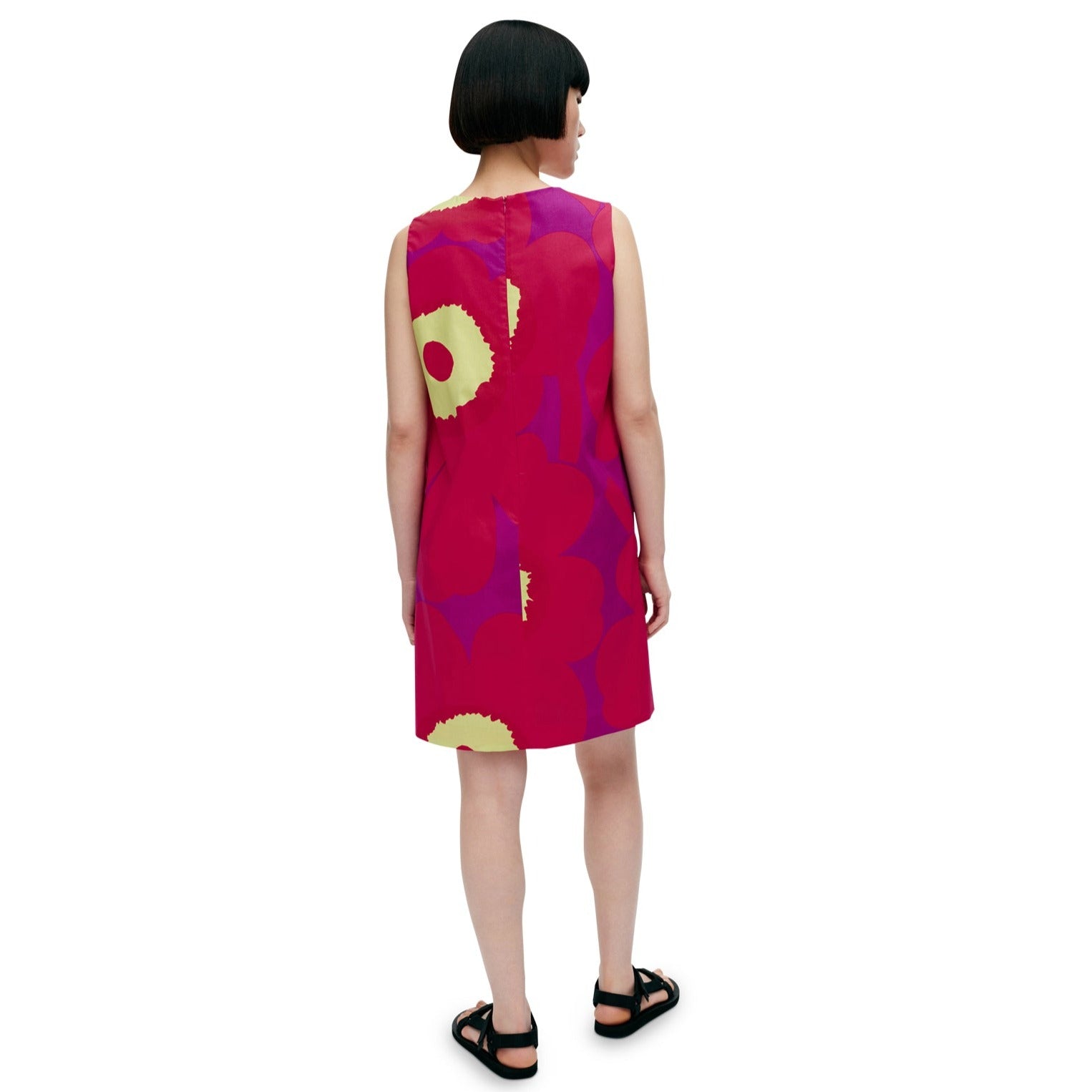 Marimekko Kestit Unikko Sleeveless Dress, Pink & Purple Floral Eleish Van Breems Home