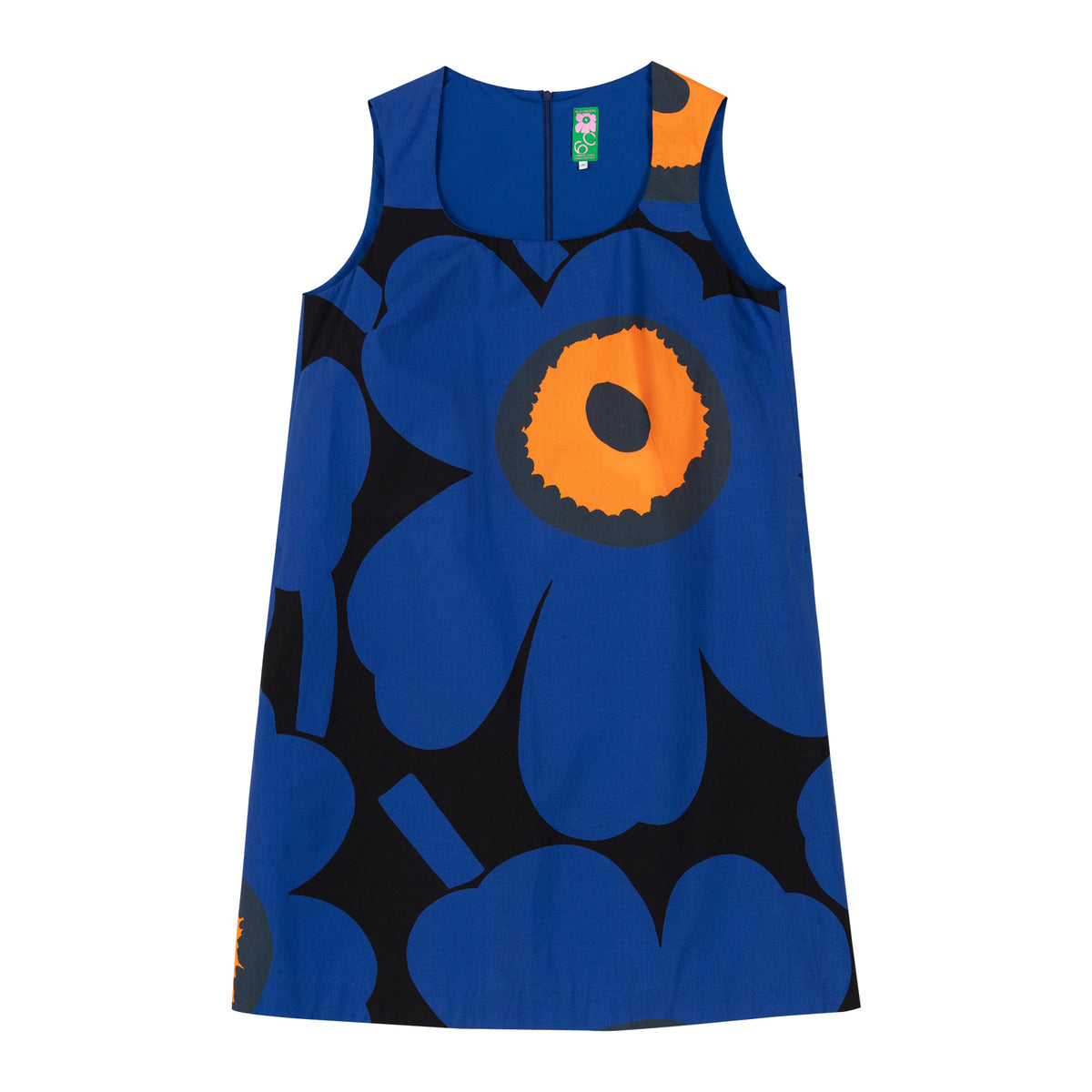 Marimekko Kestit Unikko Sleeveless Dress, Blue Floral Eleish Van Breems Home