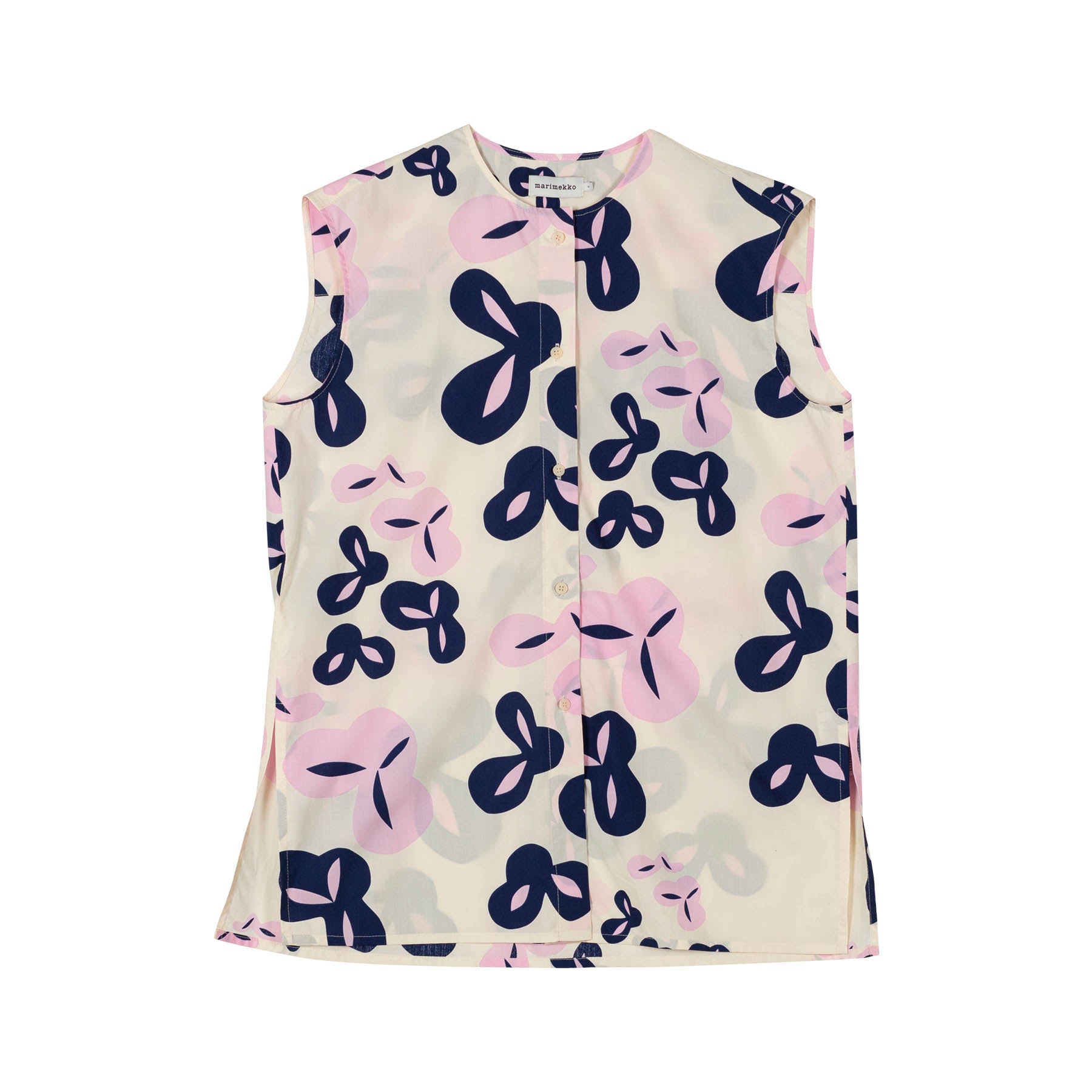 Marimekko Pudas Poiminto Tunic, Light Pink & Dark Navy Eleish Van Breems Home
