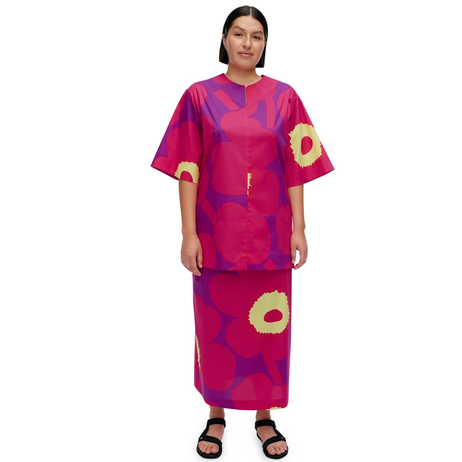 Marimekko Riite Tunic, Pink Floral Eleish Van Breems Home