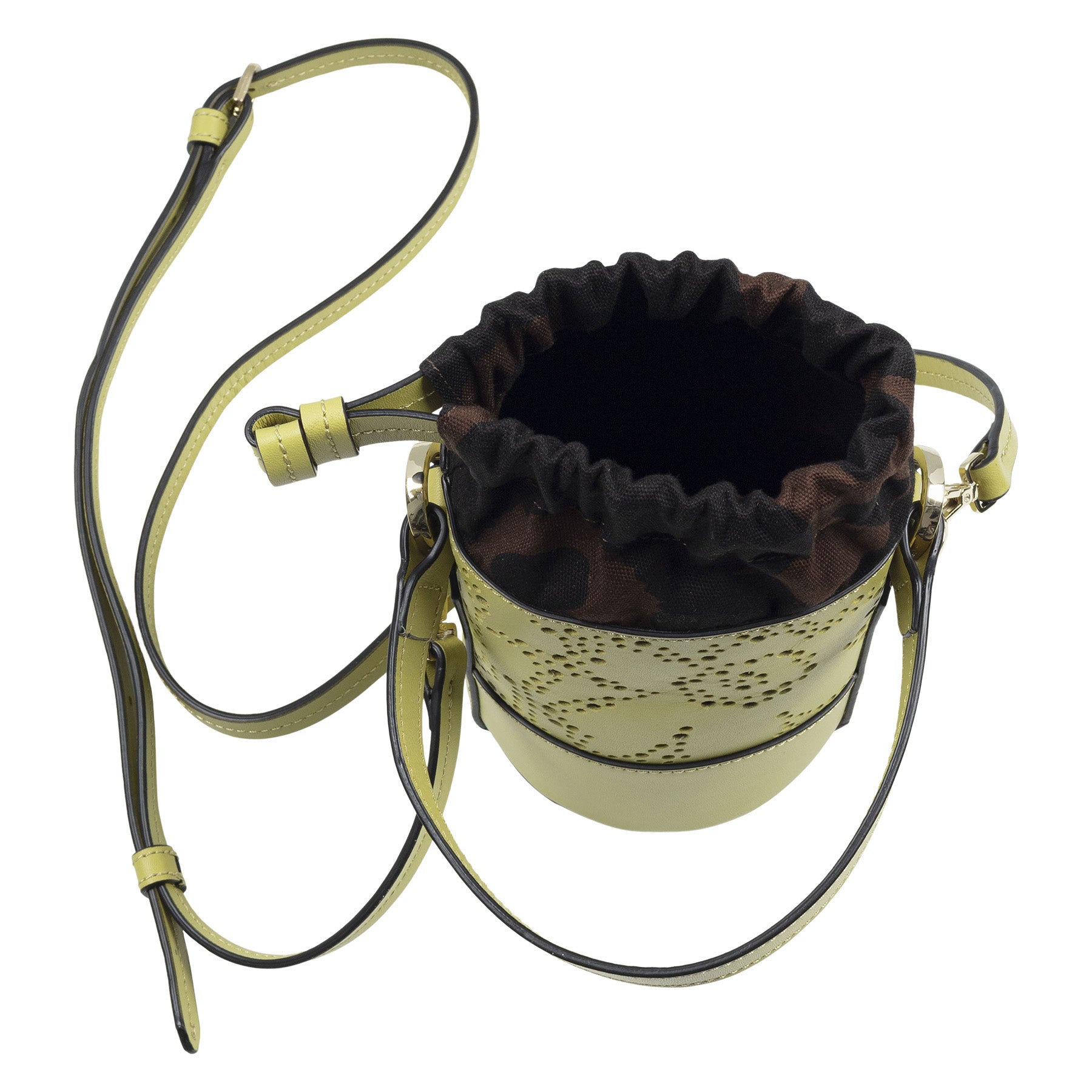 Marimekko Nano Bucket Unikko Leather Bag, Green - Eleish Van