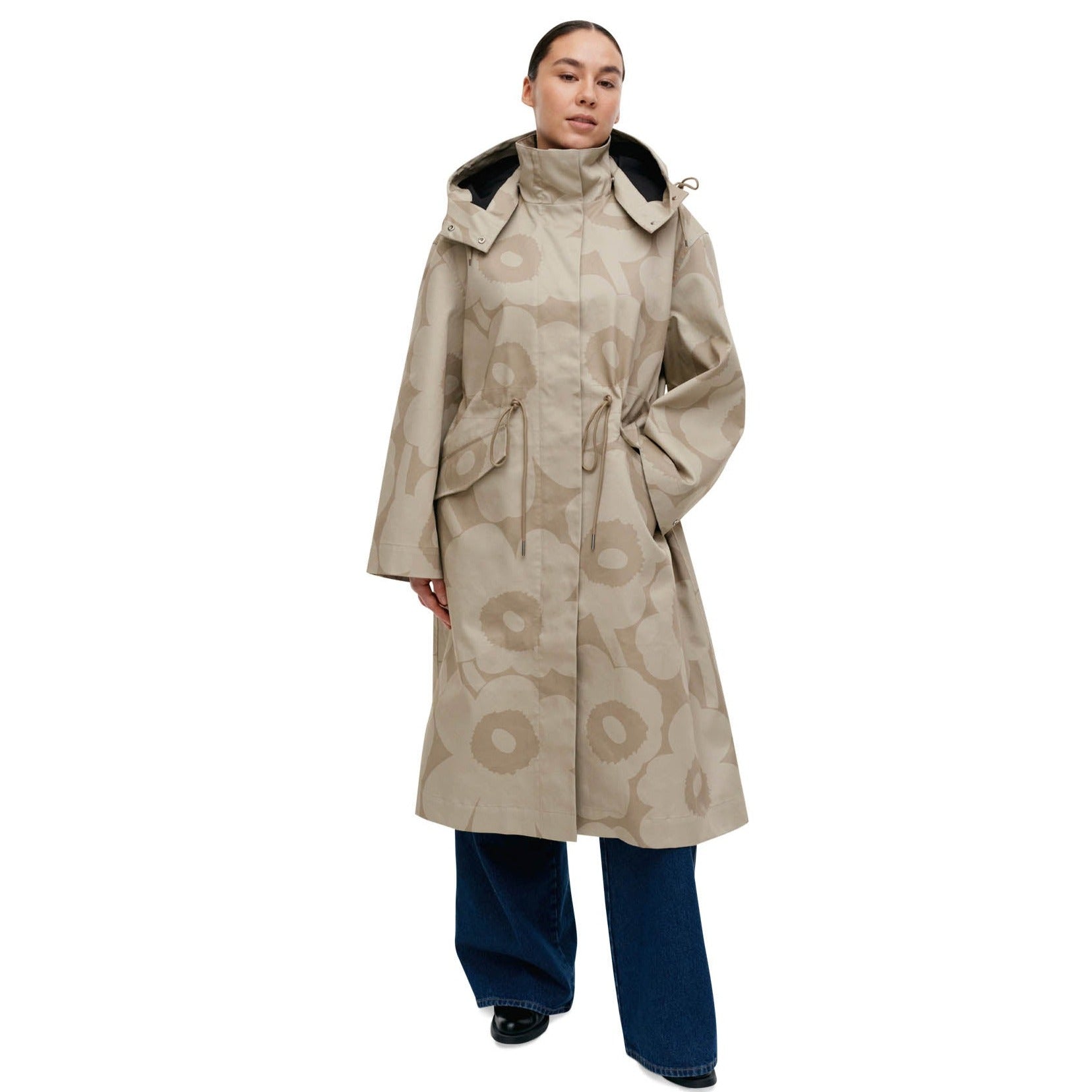 Marimekko Kerta Unikko Coat Off-White & Tan - Eleish Van Breems Home
