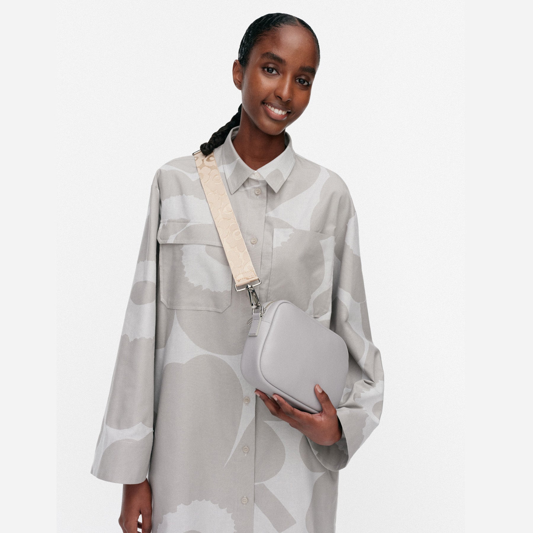 Marimekko Soft Gratha Shoulder Bag Grey Eleish Van Breems Home