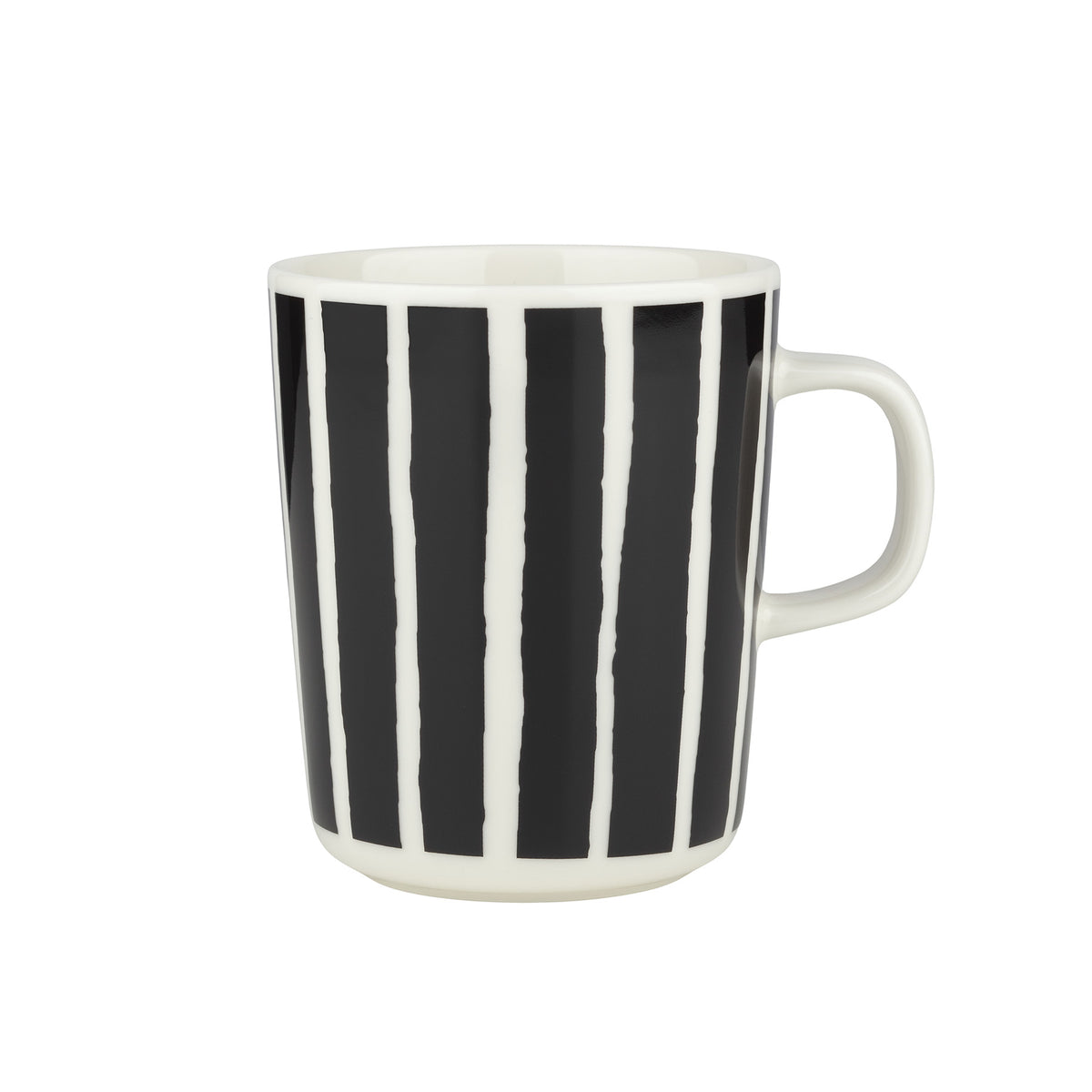 Marimekko Piccolo Mug Black &amp; White Stripe 8.8oz Eleish Van Breems Home