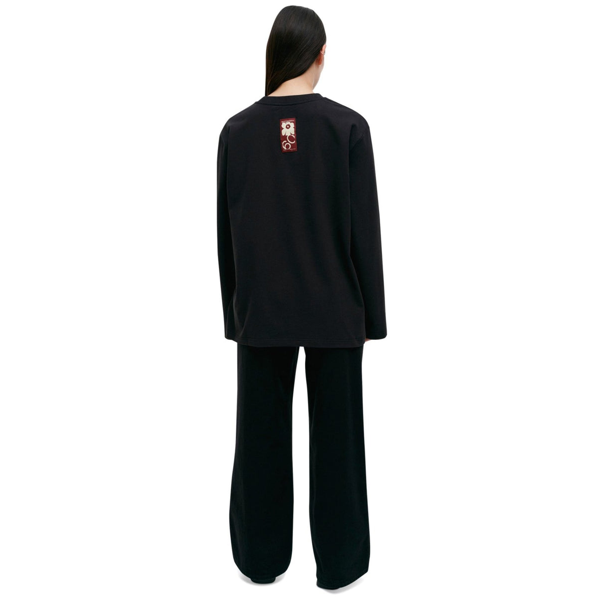 Marimekko Biitti Unikko Placement Jersey Top, Black Eleish Van Breems Home
