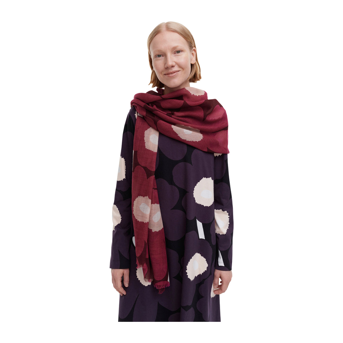 Marimekko Fiore Scarf, Plum Eleish Van Breems Home