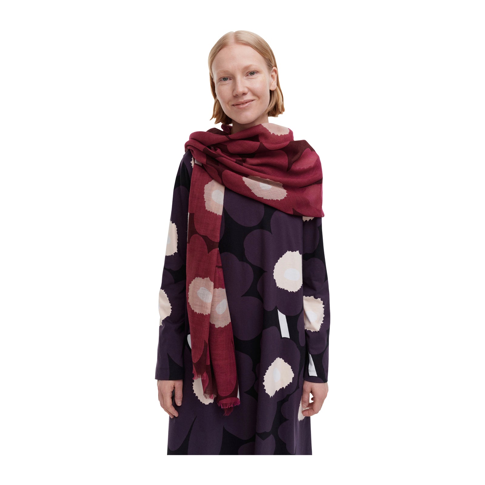 Marimekko Fiore Scarf, Plum Eleish Van Breems Home