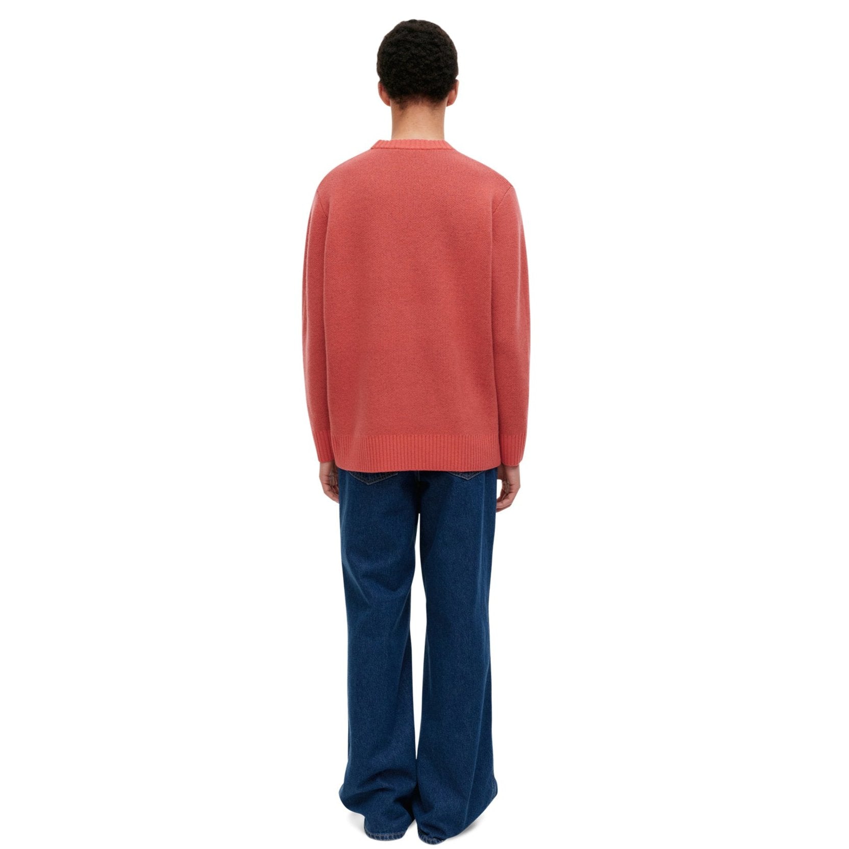 Marimkko Pehmyt Unikko Pullover Sweater Coral And Navy Eleish Van Breems Home