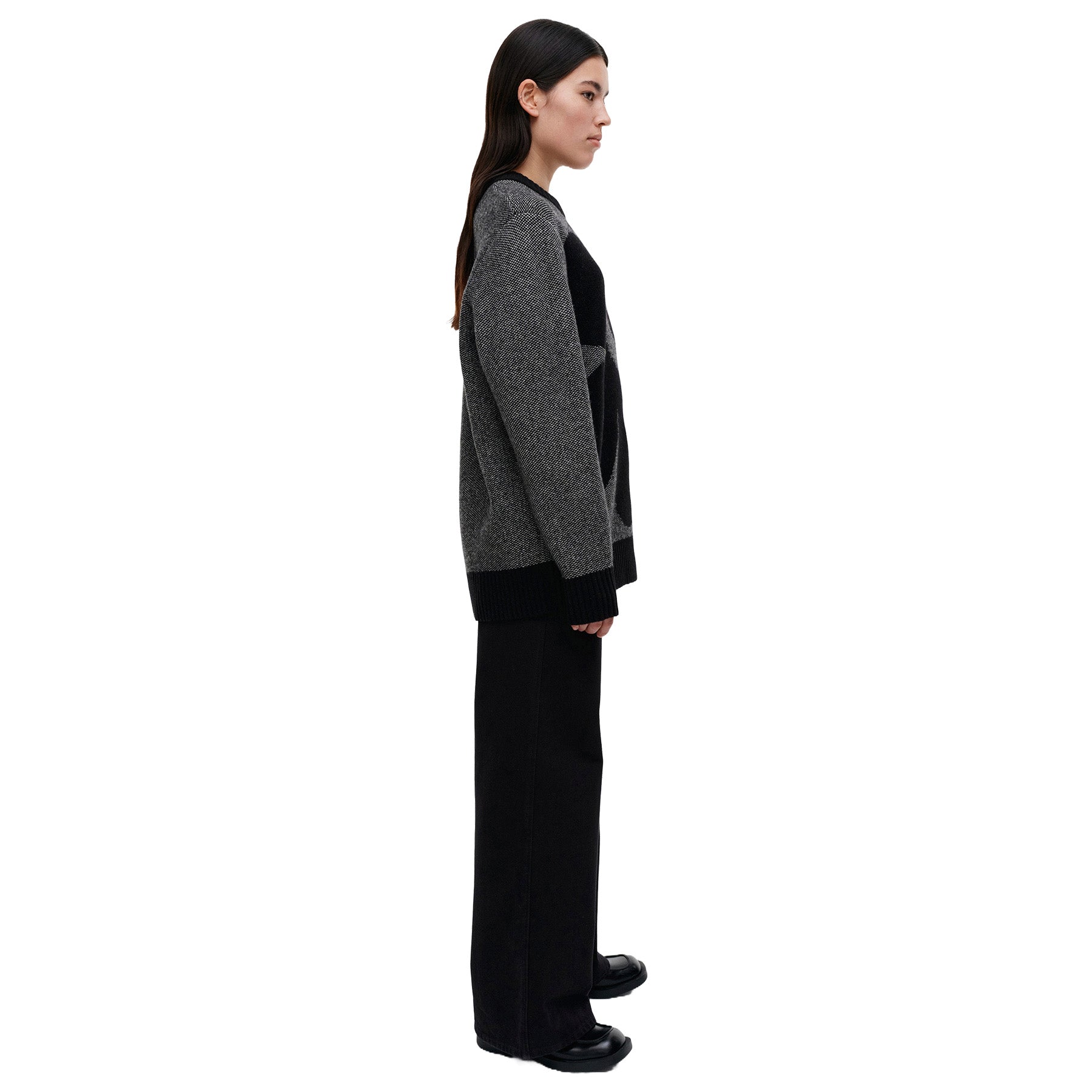 Marimekko Pehmyt Unikko Pullover Sweater Gray And Black Eleish Van Breems Home