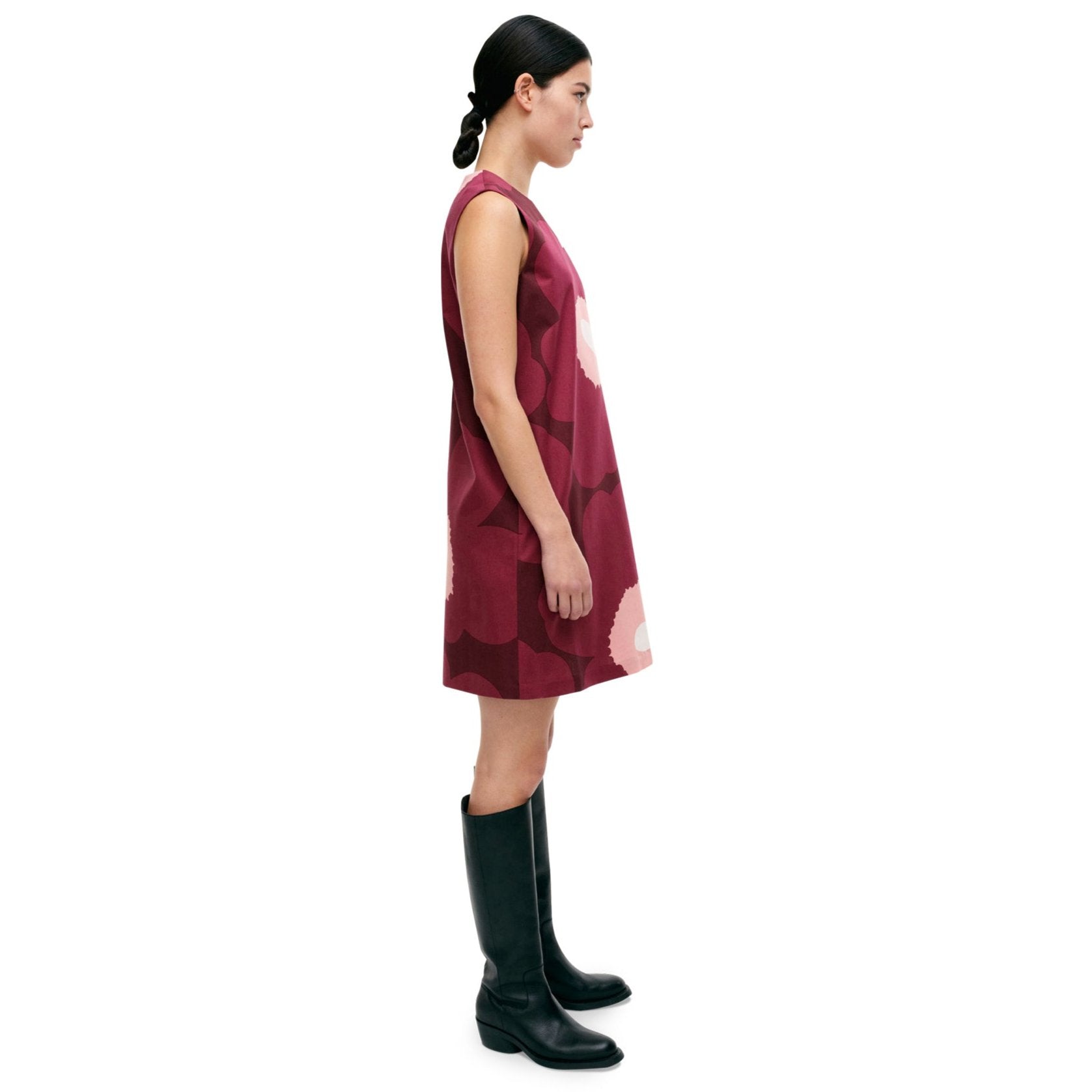 strapless open back dress Women's Crepe Wrap Dress in Red