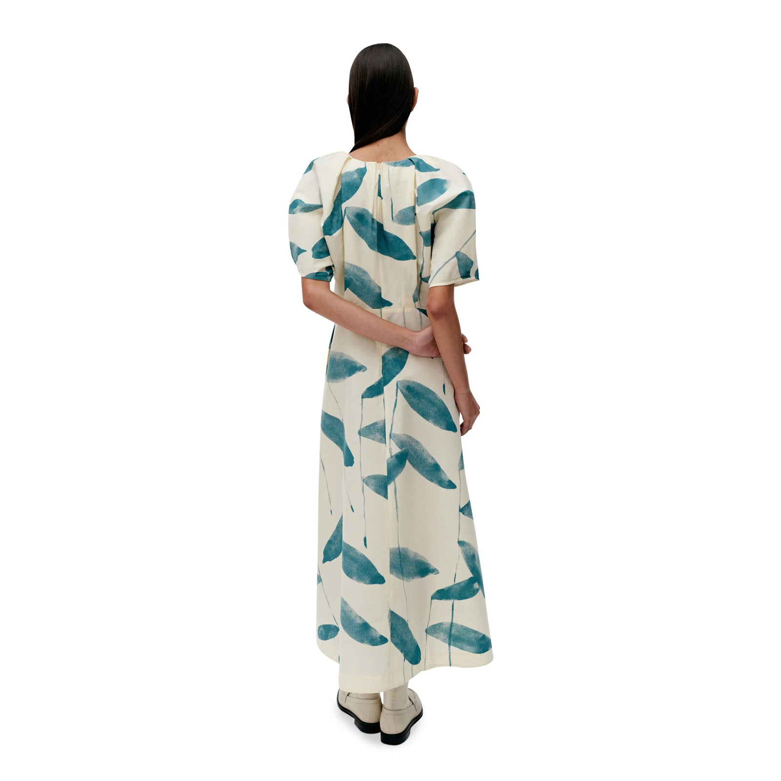 Marimekko Anatomia Paju Dress, Light Yellow & Dark Green Eleish Van Breems Home