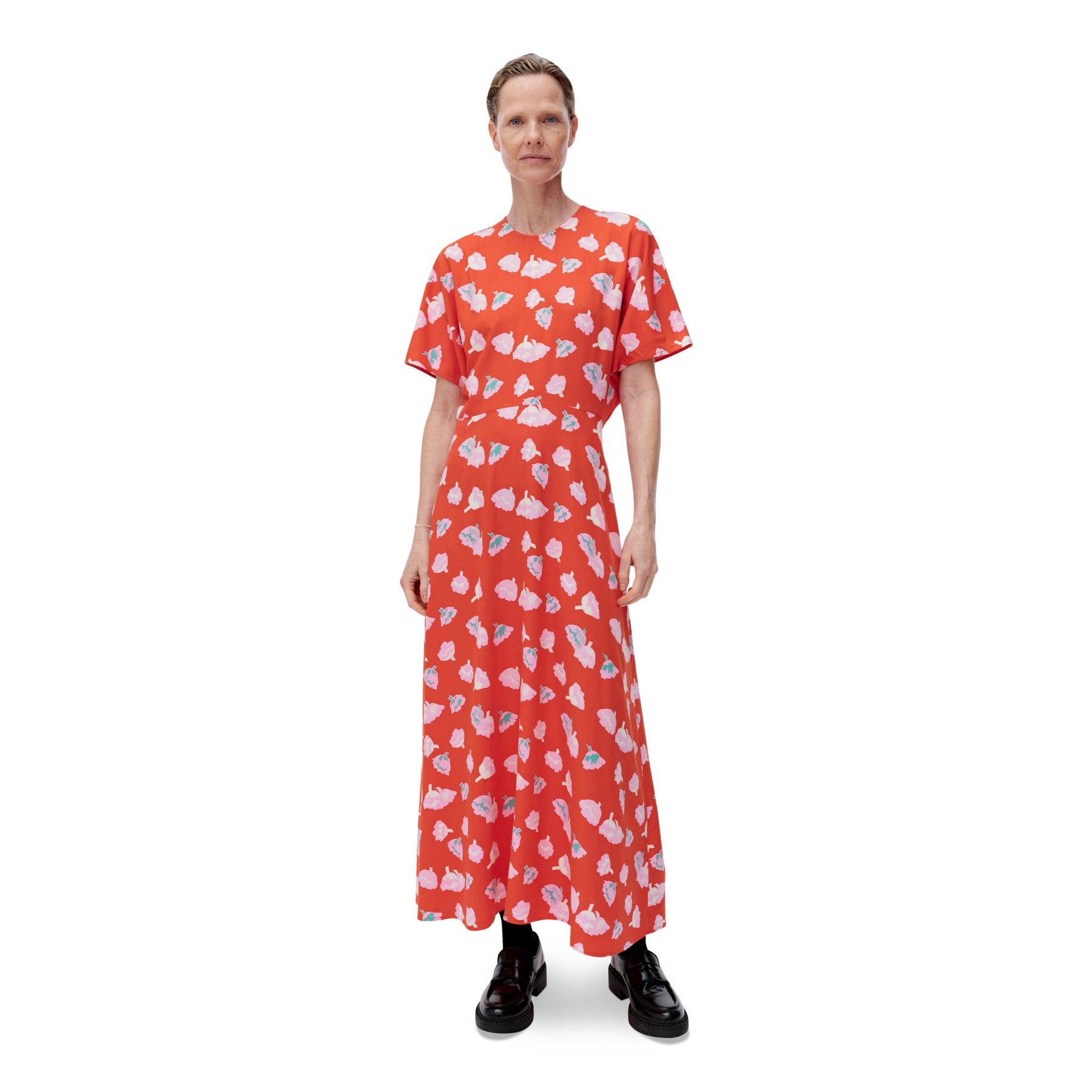Marimekko Hele Suitsuke Dress In Red, Rose & Mint Green - Eleish Van Breems Home Marimekko Hele Suitsuke Dress In Red, Rose & Mint Green - Eleish Van Breems Home