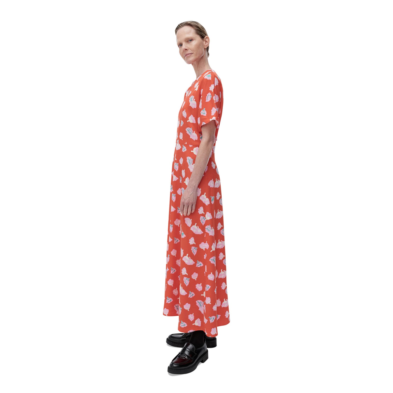 Marimekko Heleä Suitsuke Dress In Red, Rose & Mint Green Eleish Van Breems Home