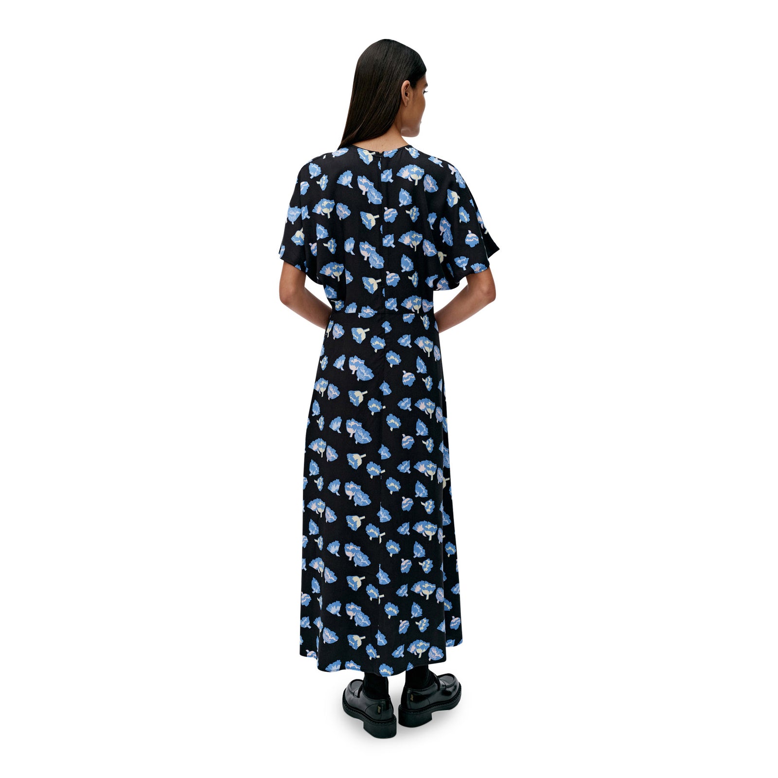 Marimekko Heleä Suitsuke Dress, Black, Blue & Rose Eleish Van Breems Home