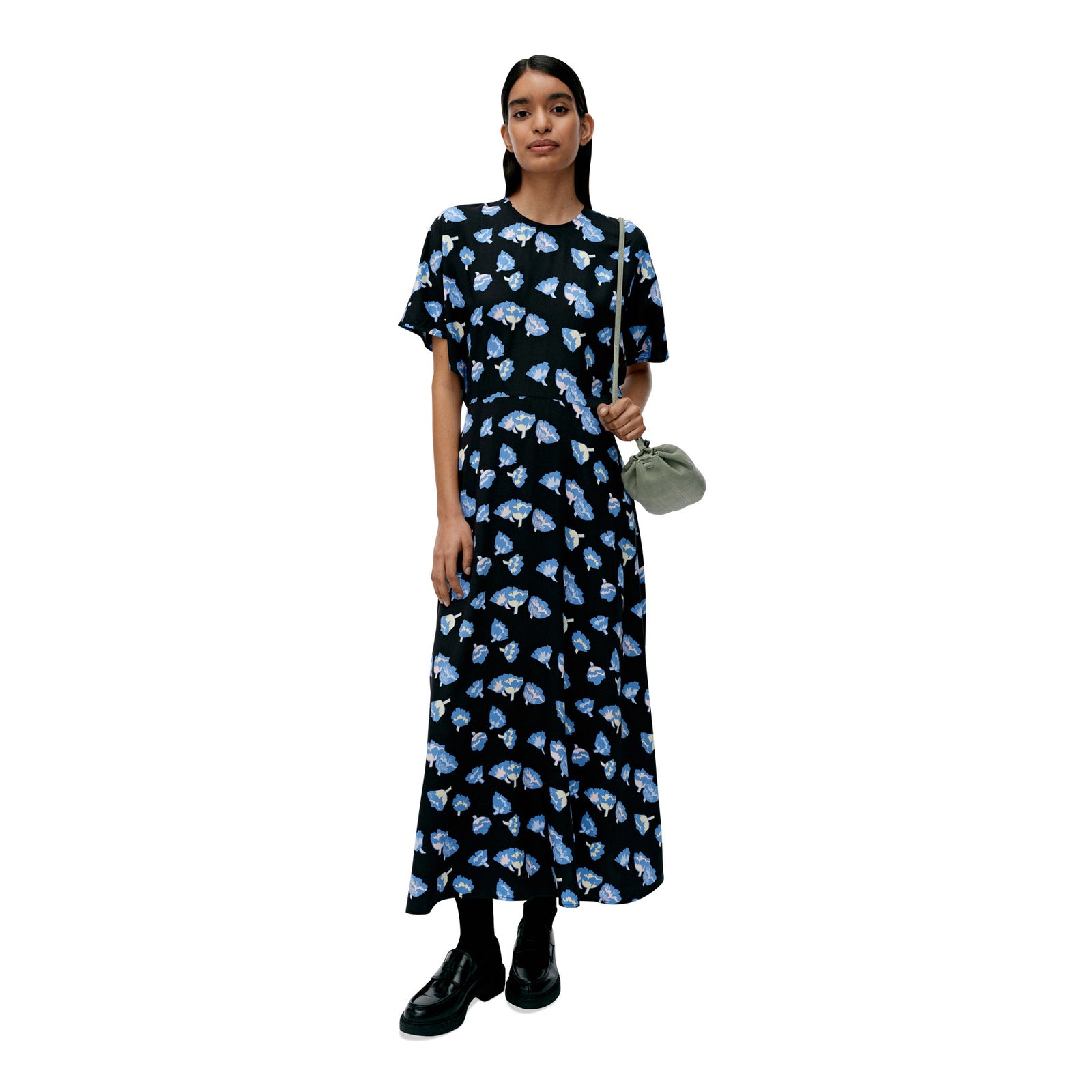 Marimekko Heleä Suitsuke Dress, Black, Blue & Rose Eleish Van Breems Home