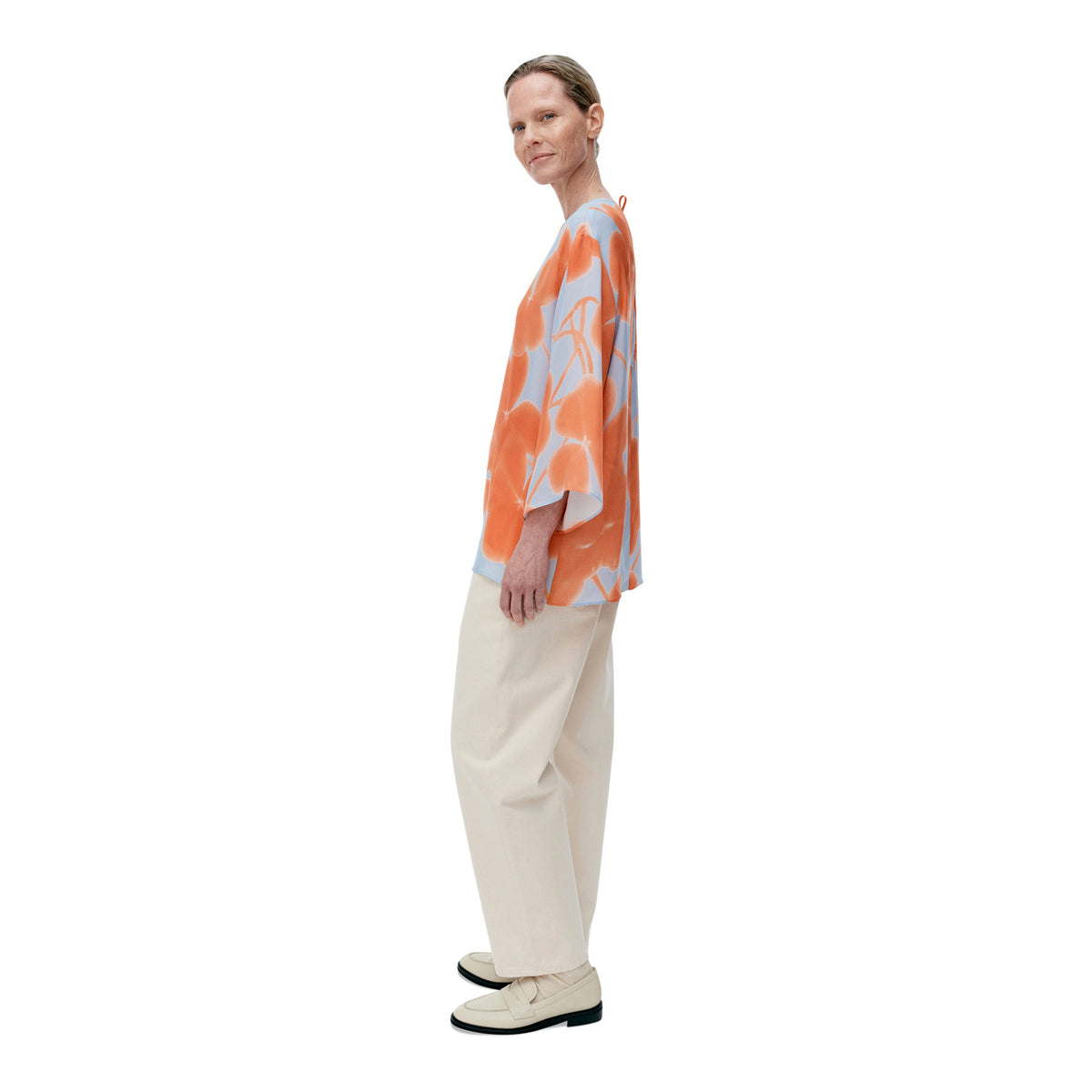 Marimekko Oaja Ketunleipä Shirt Blue, Orange & Pink Eleish Van Breems Home