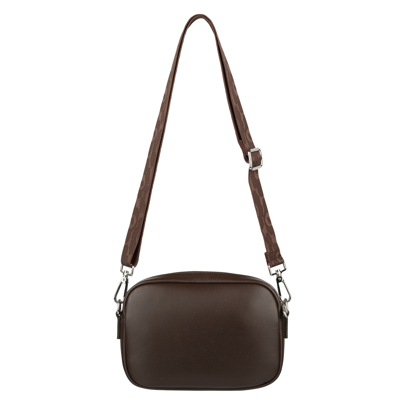 Marimekko Soft Leather Gratha Shoulder Bag, Dark Brown Eleish Van Breems Home