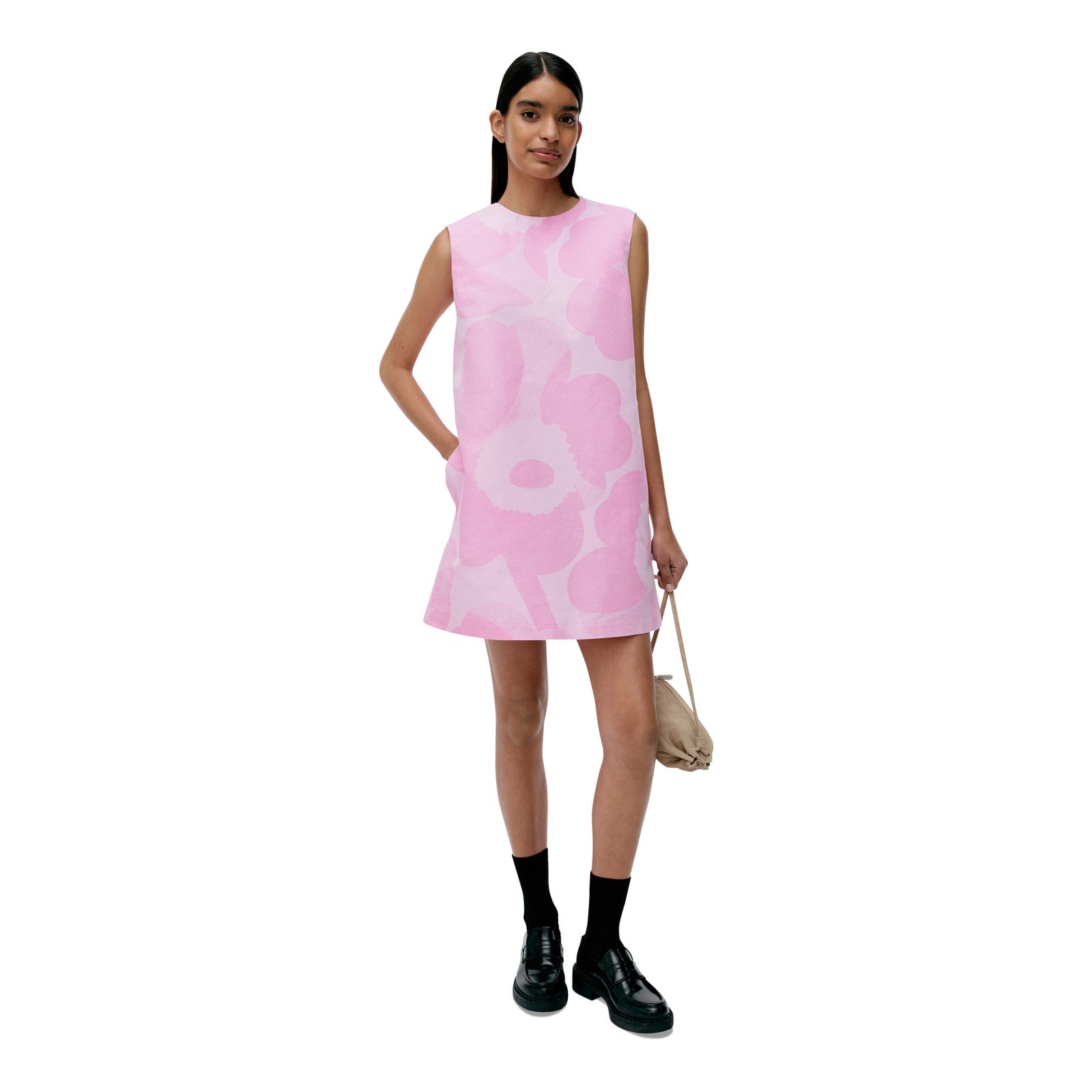 marimekko pink dress Marimekko Katkelma Unikko Mini Dress | Pink/Floral | Size 38