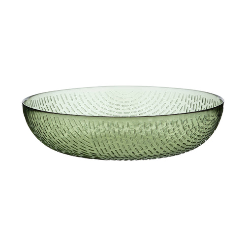 Marimekko Syksy Serving Bowl Green Glass