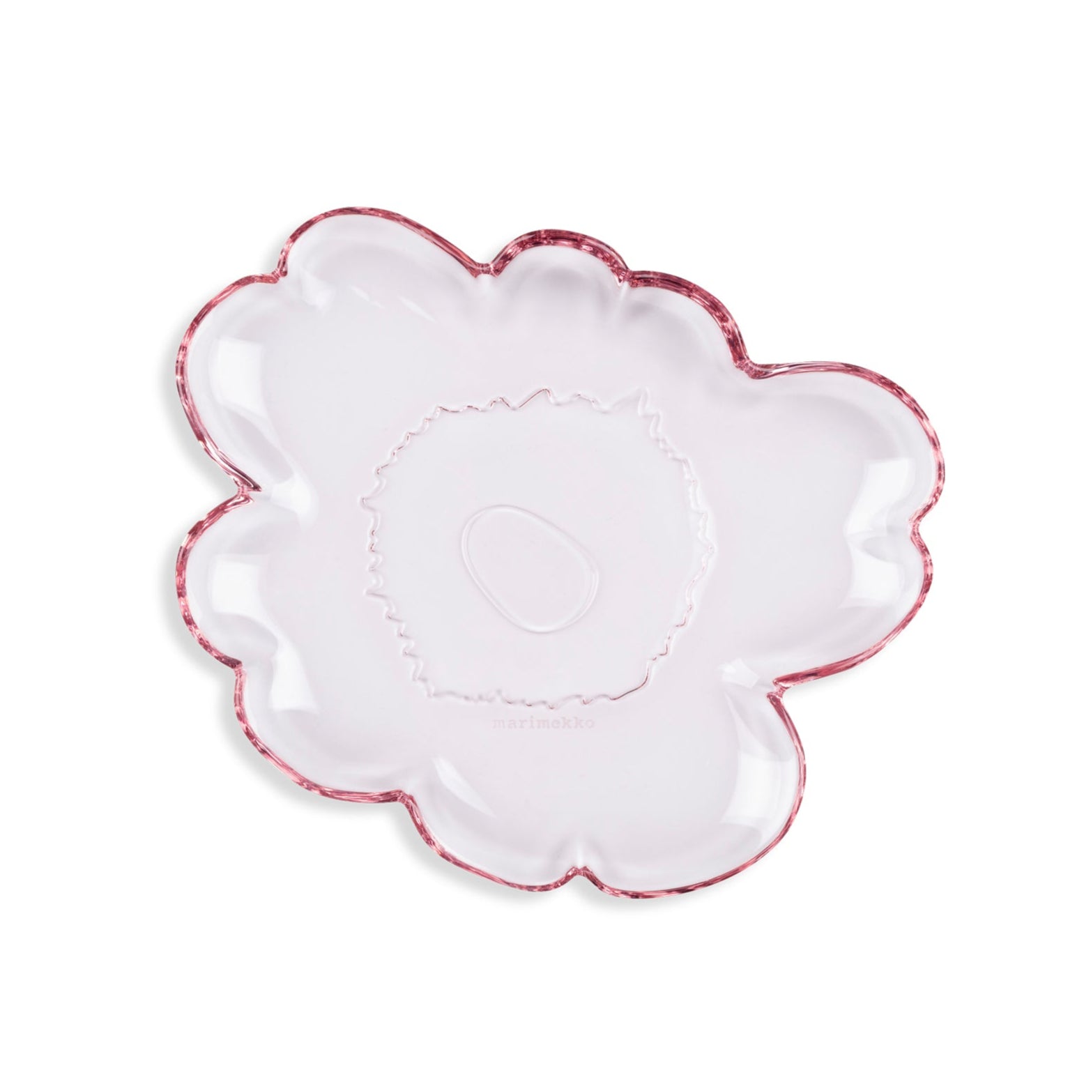 Unikko Pink Glass Plate Eleish Van Breems Home