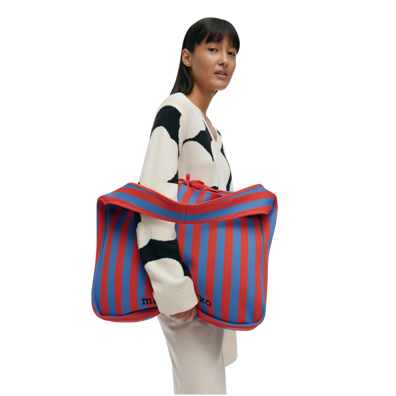 バッグ marimekko Knitted Bag Large Merirosvo Marimekko Large Knitted Merirosvo Shoulder Bag - Eleish Van
