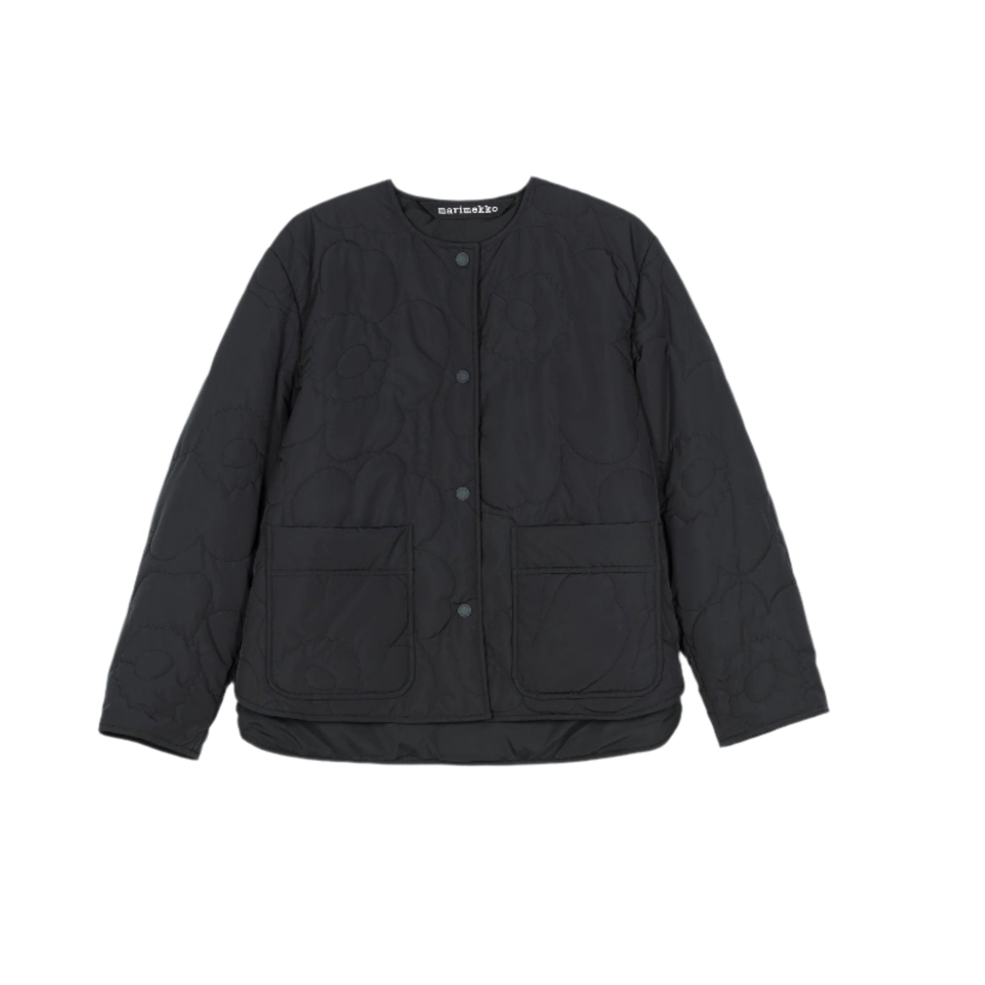 Marimekko Kapseli Piirto Unikko Lightweight Padded Coat Black Eleish Van Breems Home