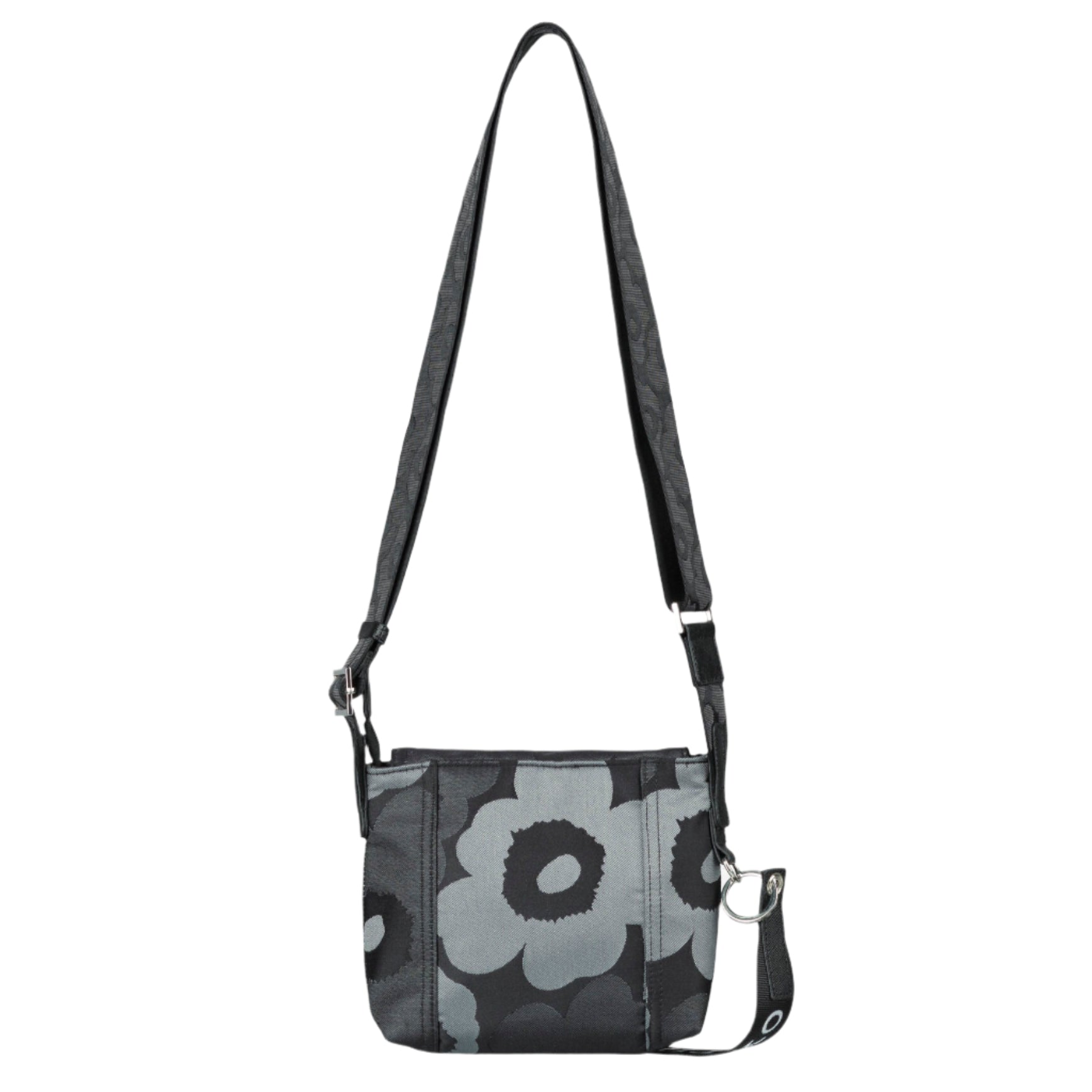 Marimekko Mini Messenger Unikko Shoulderbag, Grey/Black - Eleish 