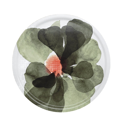 Marimekko Valssi Tray 18" Forest Green and Tomato Red