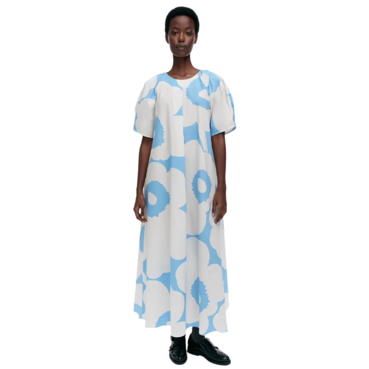 marimekko a line dress Scandinavian Marimekko Pink, Black & Red Scandinavian A-Line Dress by CraftedHome