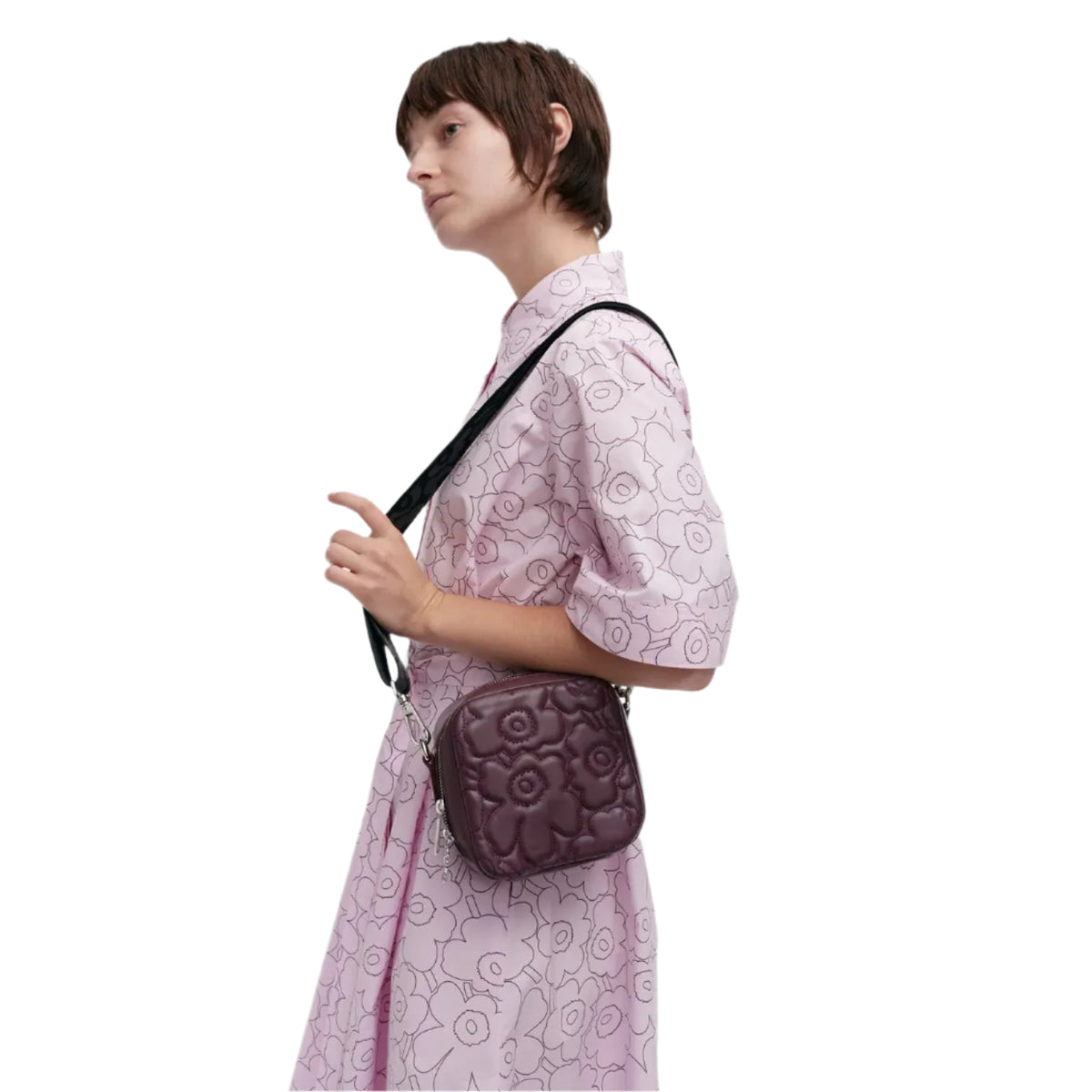 Marimekko Soft Gratha Shoulder Bag Wine Red Eleish Van Breems Home