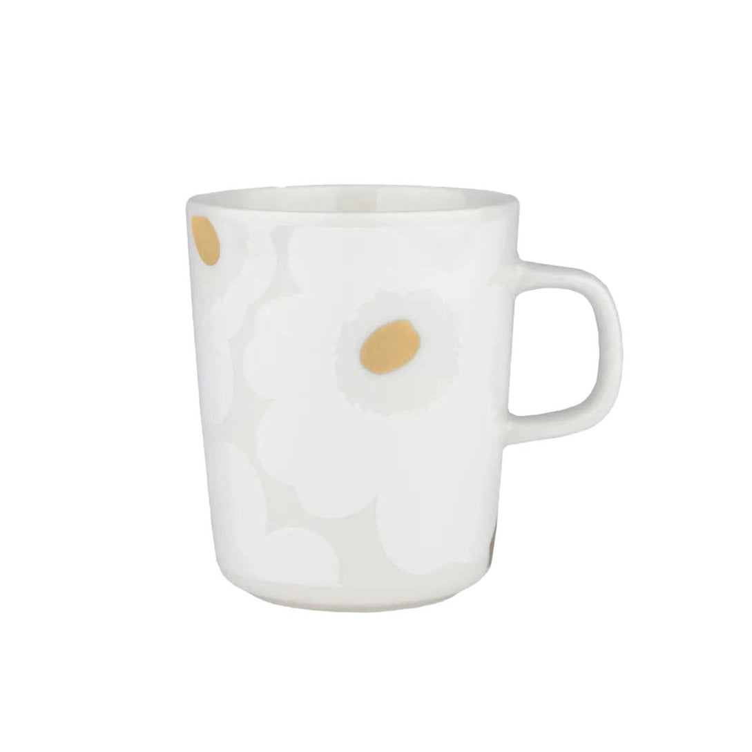 Marimekko Unikko Mug White &amp; Gold Eleish Van Breems Home