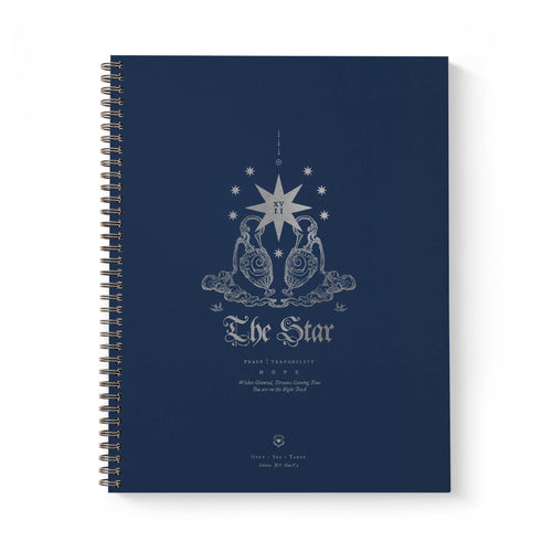 The Star Spiral Notebook Daily Tarot Card Journal