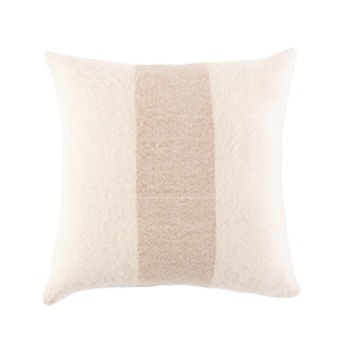 Nubes Square Bold Stripe Pillow, Beige Eleish Van Breems Home