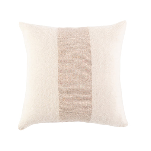 Nubes Square Bold Stripe Pillow, Beige