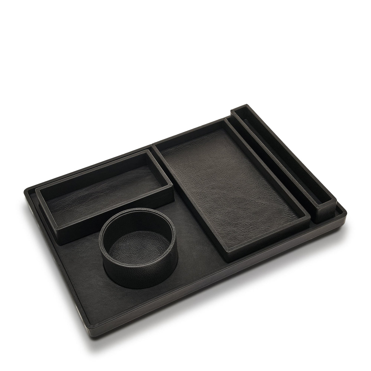 Canteen Leather Desk Set, Nero Eleish Van Breems Home