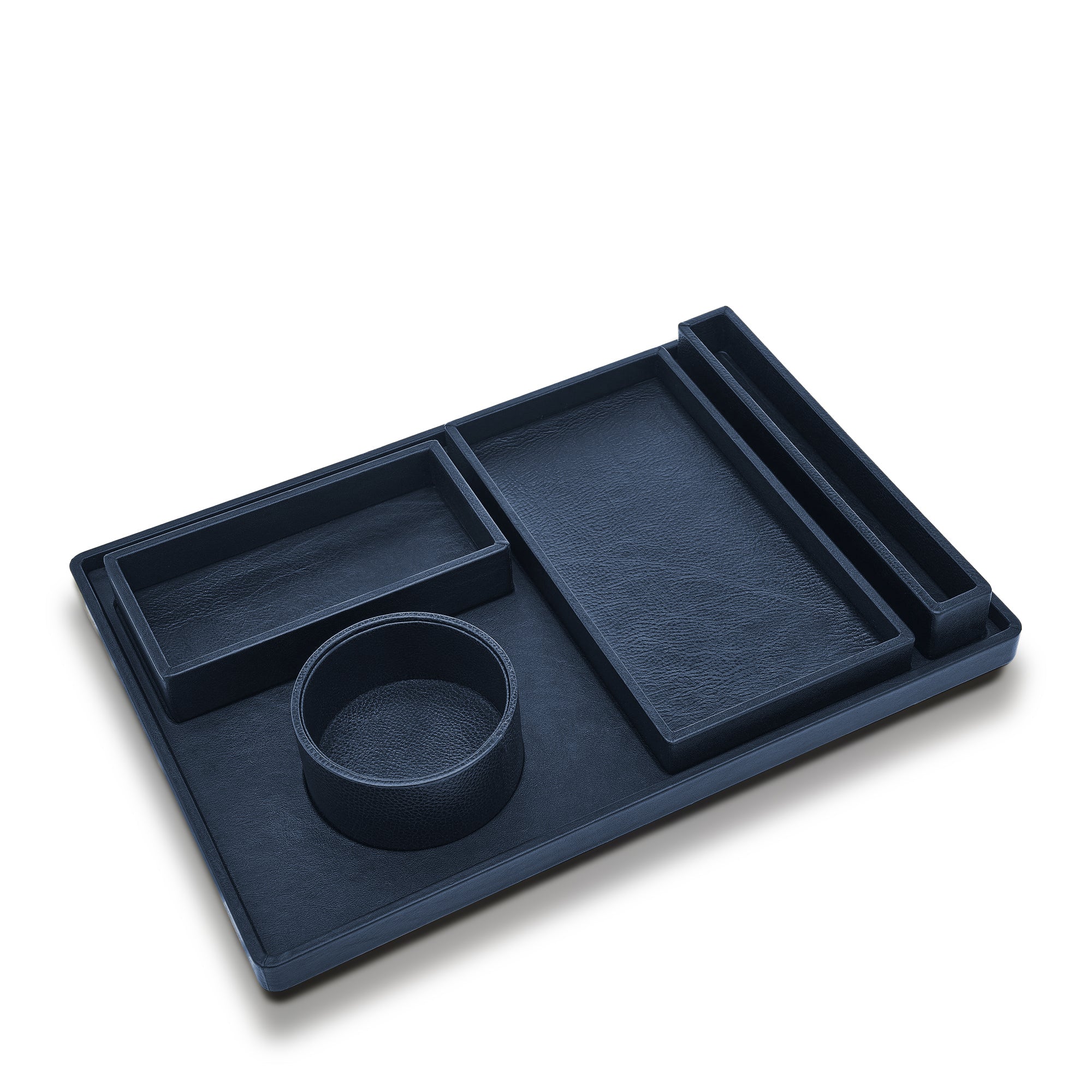 Canteen Leather Desk Set, Blu Oltremare Eleish Van Breems Home